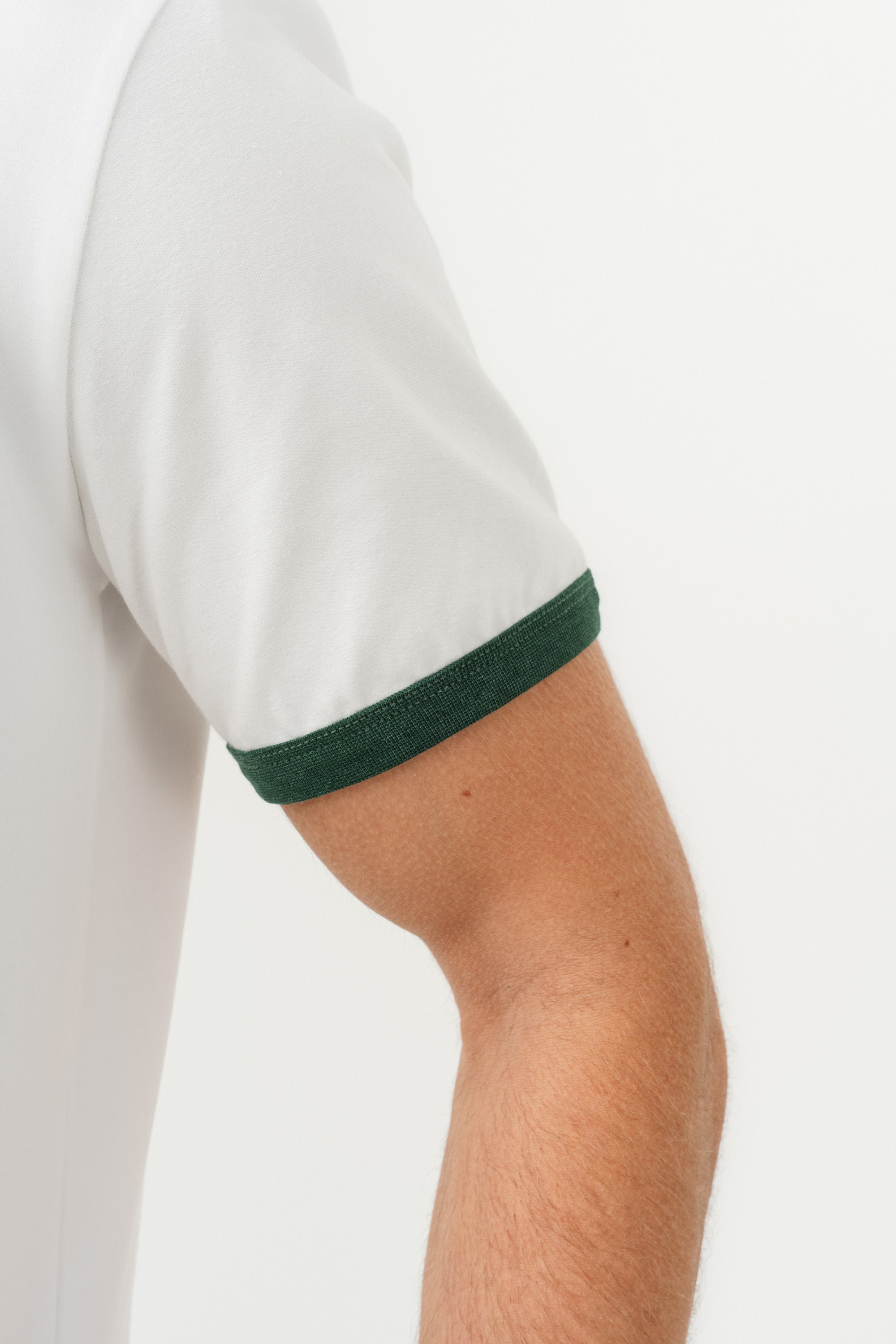 UNISEX YAKA KOL YIKAMA DETAYLI REGULAR FIT BASIC TİŞÖRT BEYAZ-NEFTİ-5