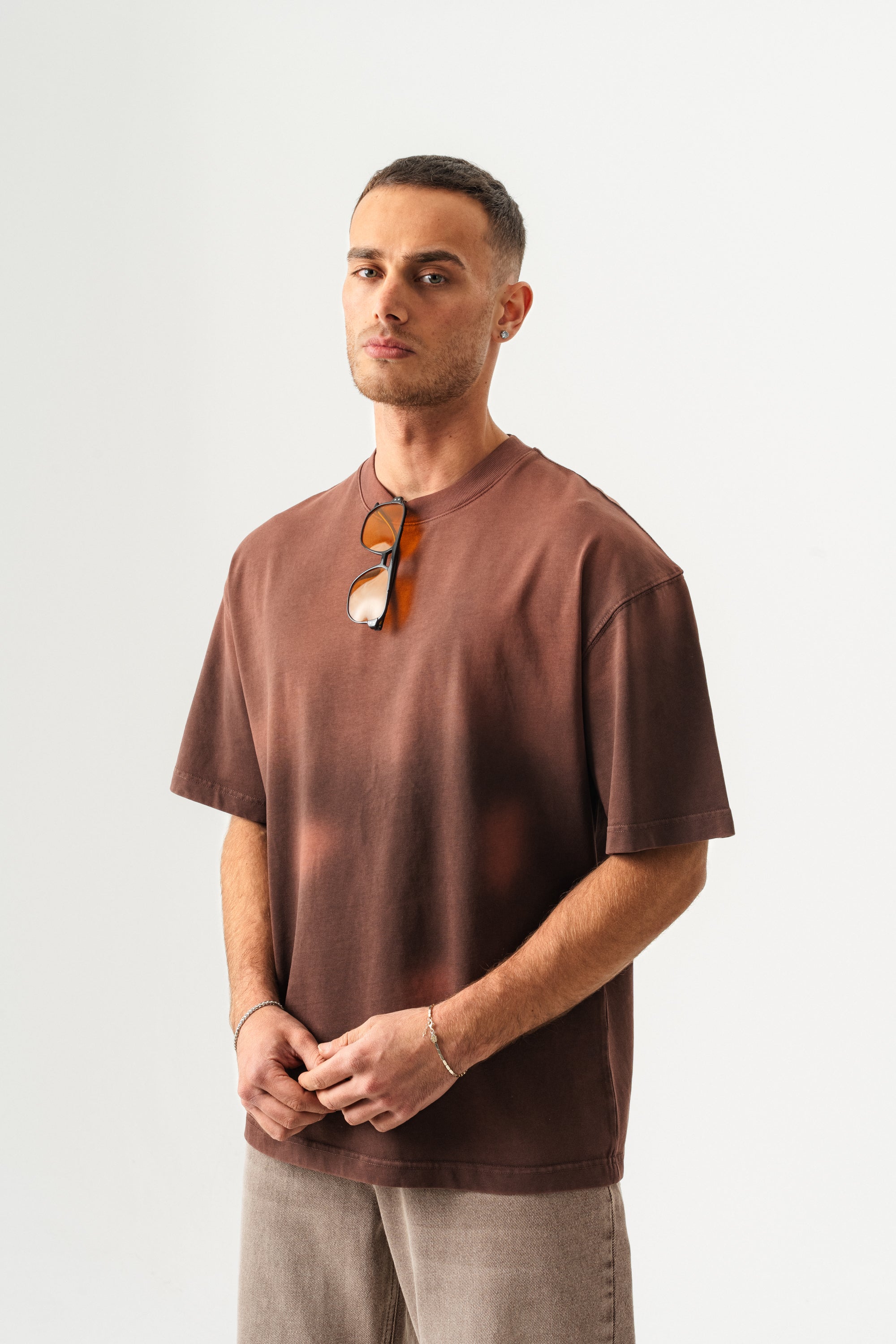 BORZ UNISEX GEÇİŞLİ - YIKAMALI OVERSIZE TİŞÖRT-3