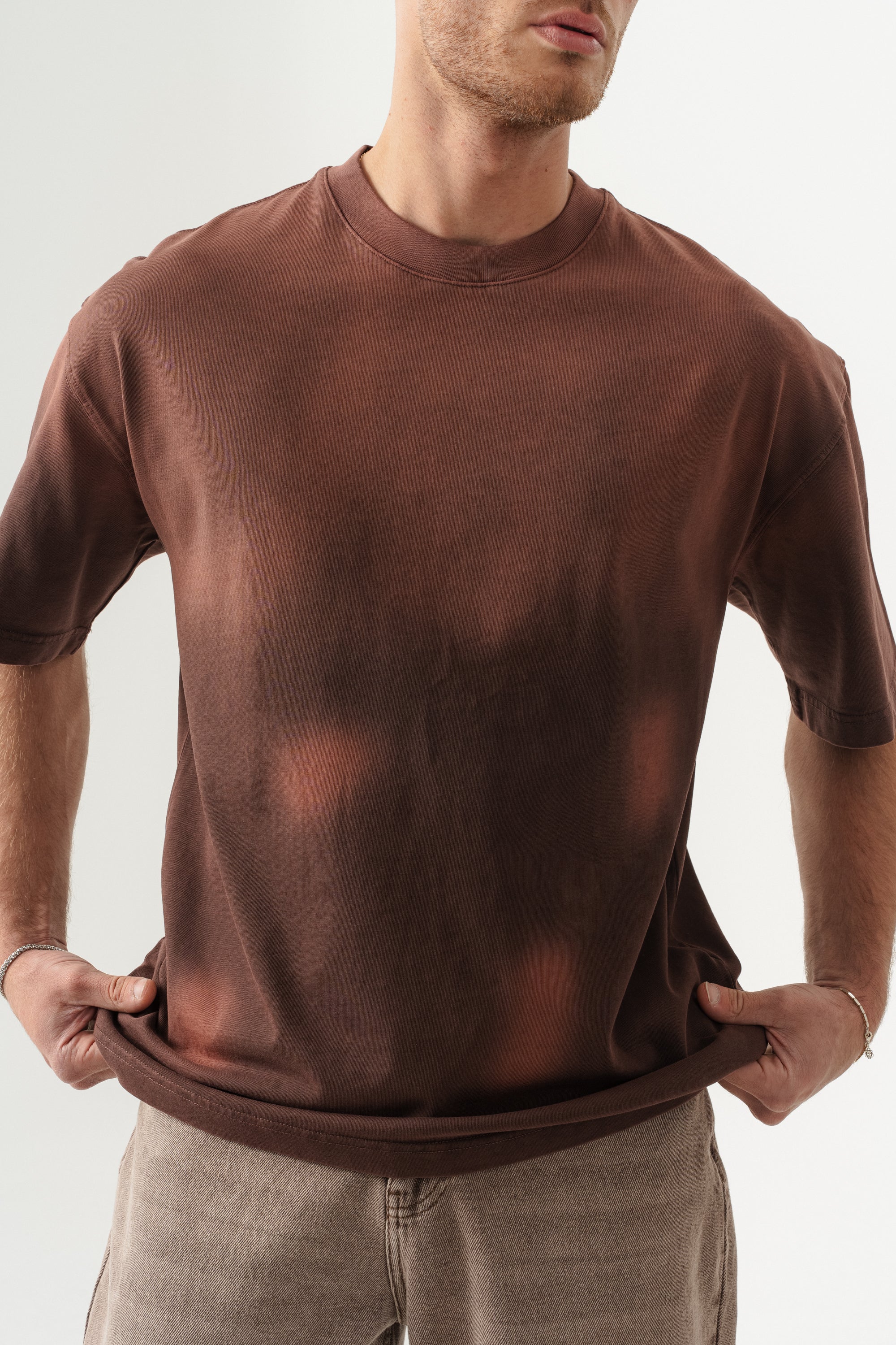 BORZ UNISEX GEÇİŞLİ - YIKAMALI OVERSIZE TİŞÖRT-5