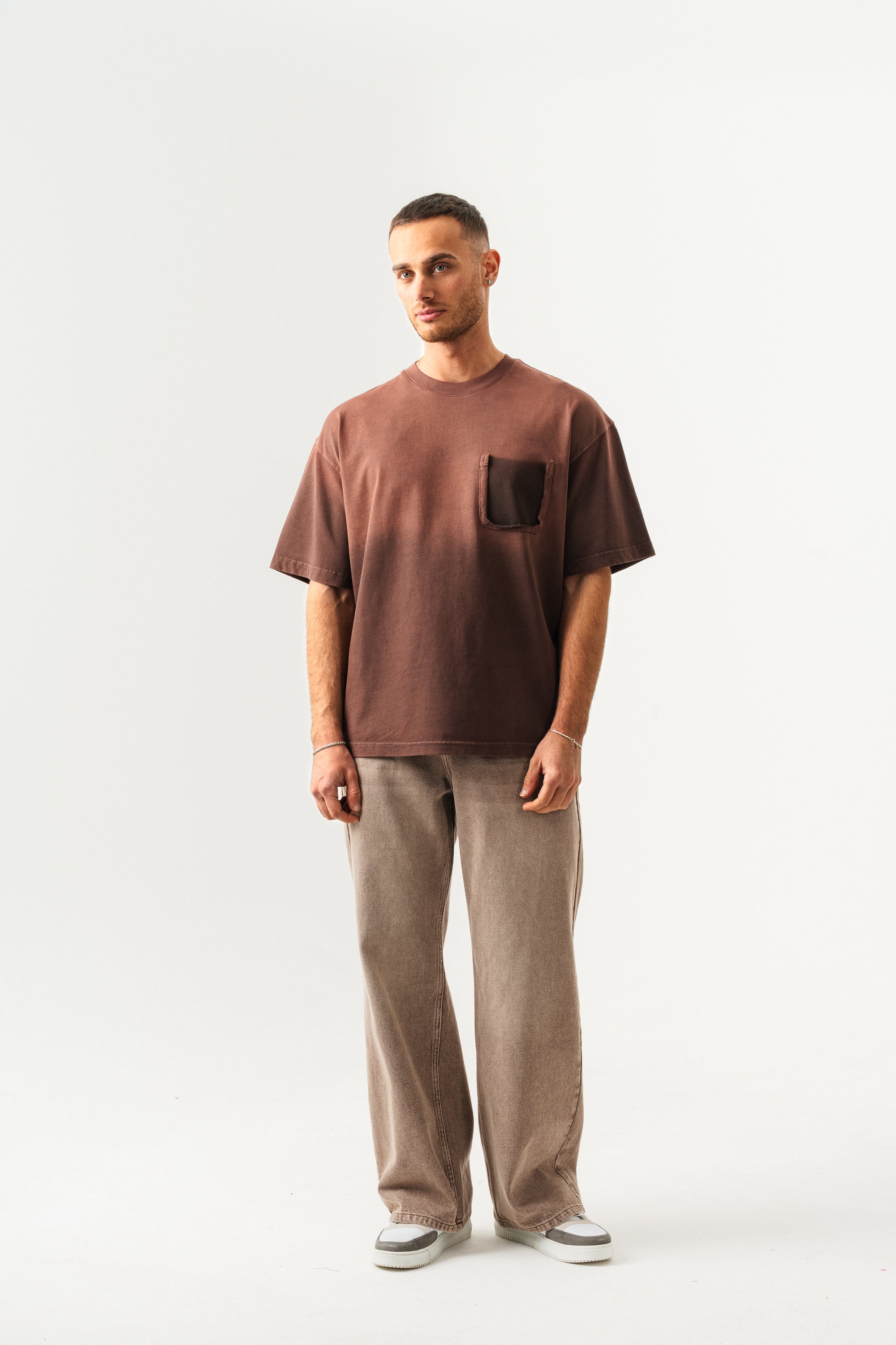 BORZ UNISEX CEPLİ-YIKAMALI OVERSİZE TİŞÖRT-5