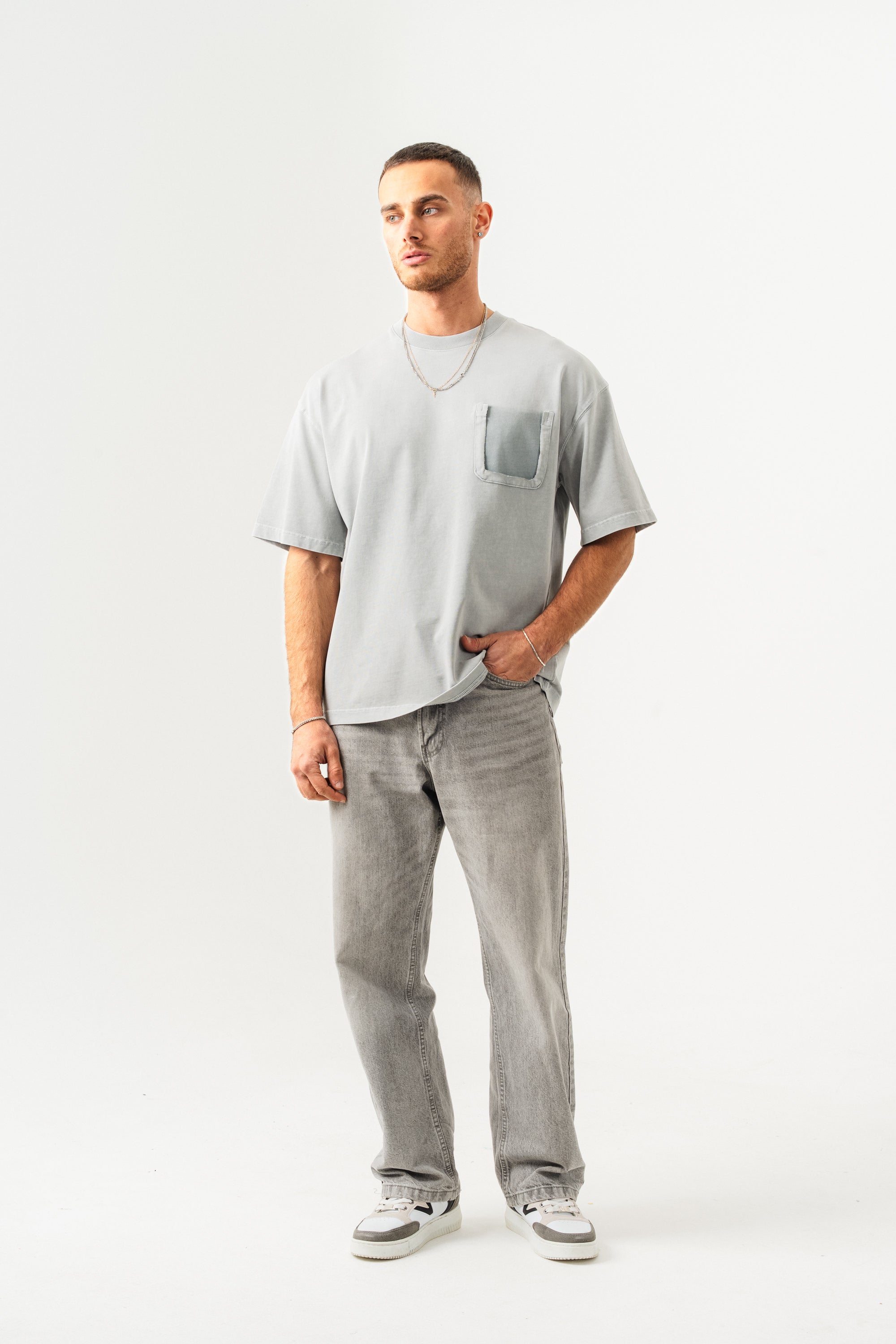 BORZ UNISEX CEPLİ-YIKAMALI OVERSİZE TİŞÖRT-7