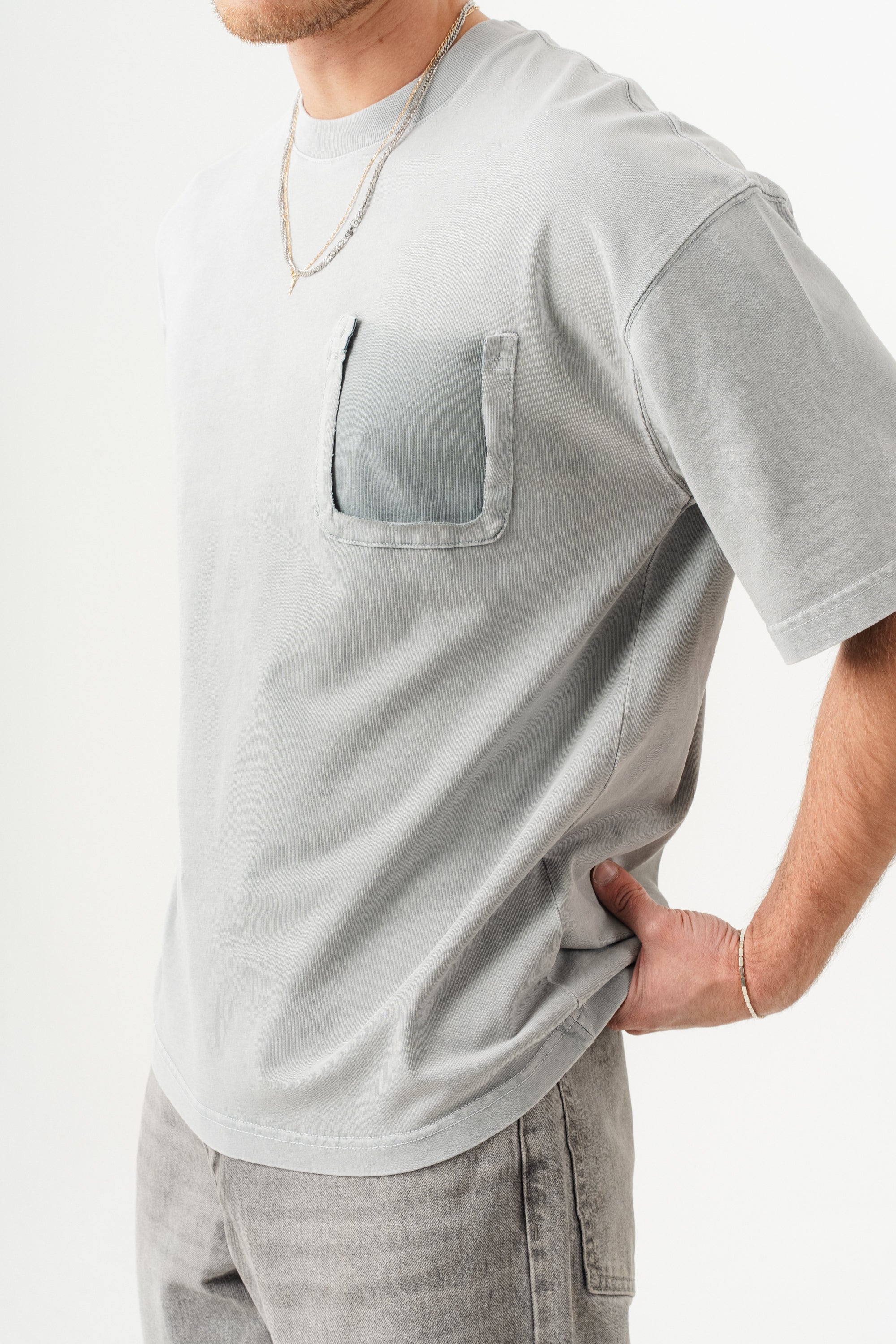 BORZ UNISEX CEPLİ-YIKAMALI OVERSİZE TİŞÖRT-4