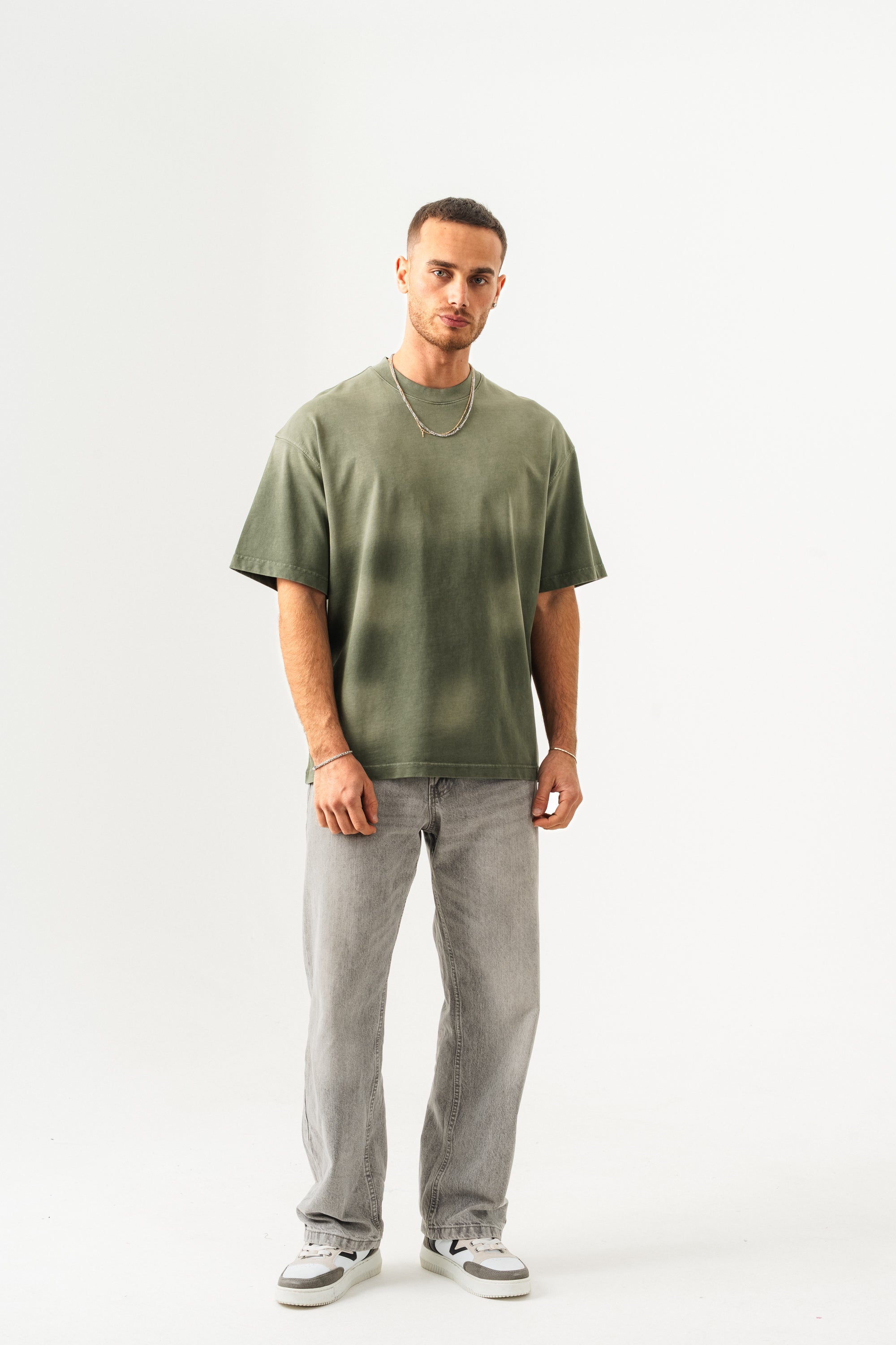 BORZ UNISEX GEÇİŞLİ - YIKAMALI OVERSIZE TİŞÖRT-6