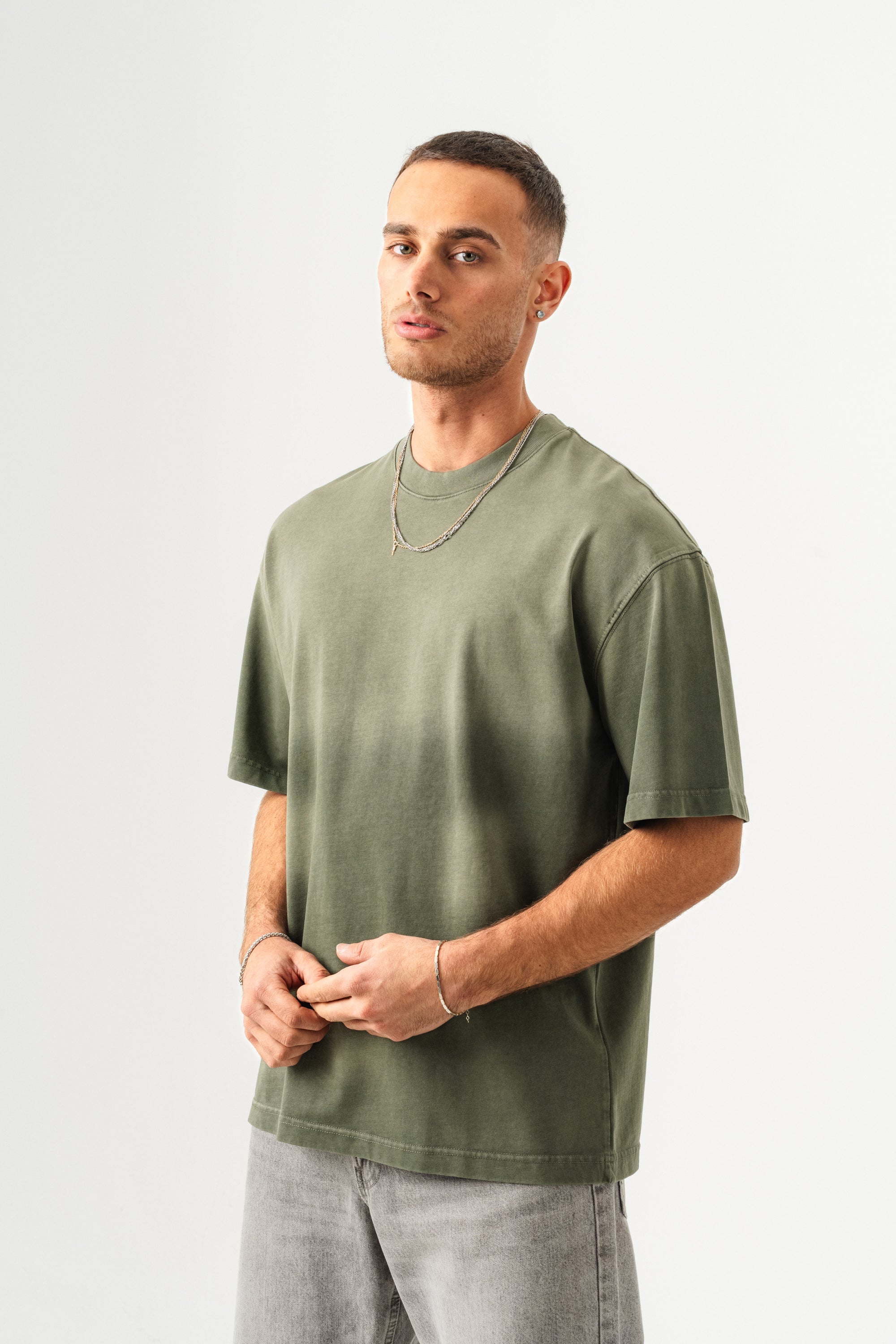 BORZ UNISEX GEÇİŞLİ - YIKAMALI OVERSIZE TİŞÖRT