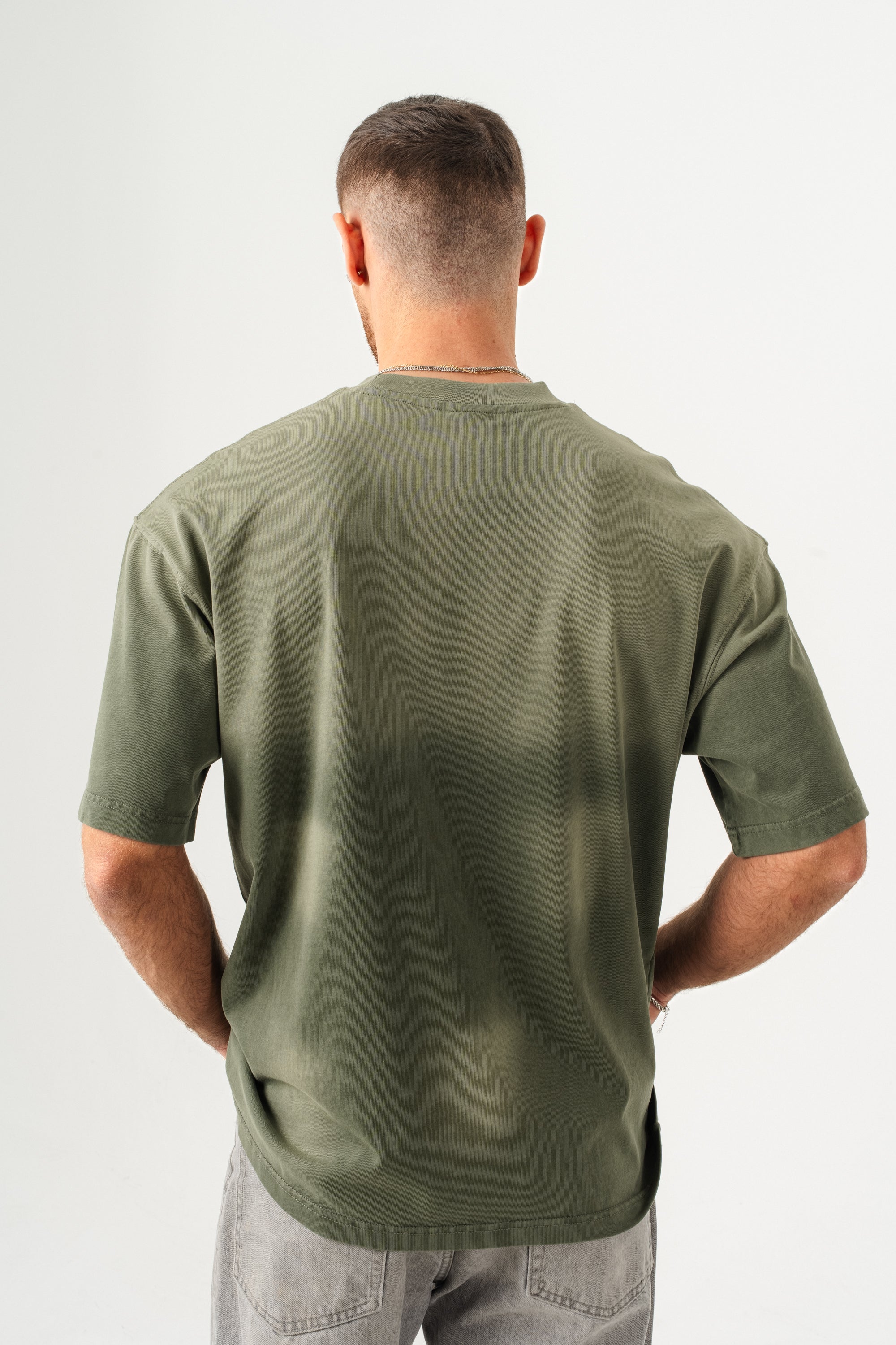 BORZ UNISEX GEÇİŞLİ - YIKAMALI OVERSIZE TİŞÖRT-3