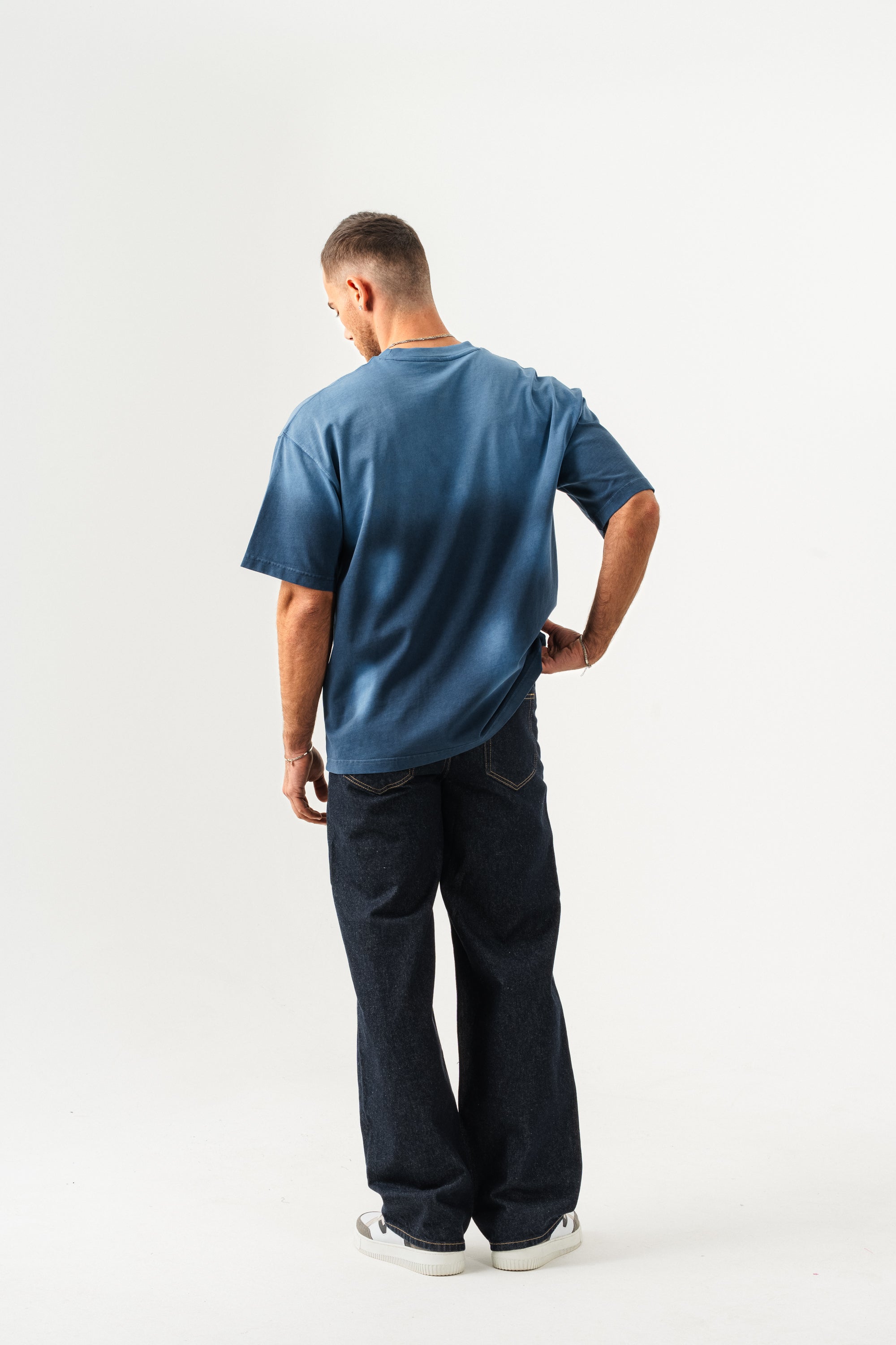 BORZ UNISEX GEÇİŞLİ - YIKAMALI OVERSIZE TİŞÖRT-7