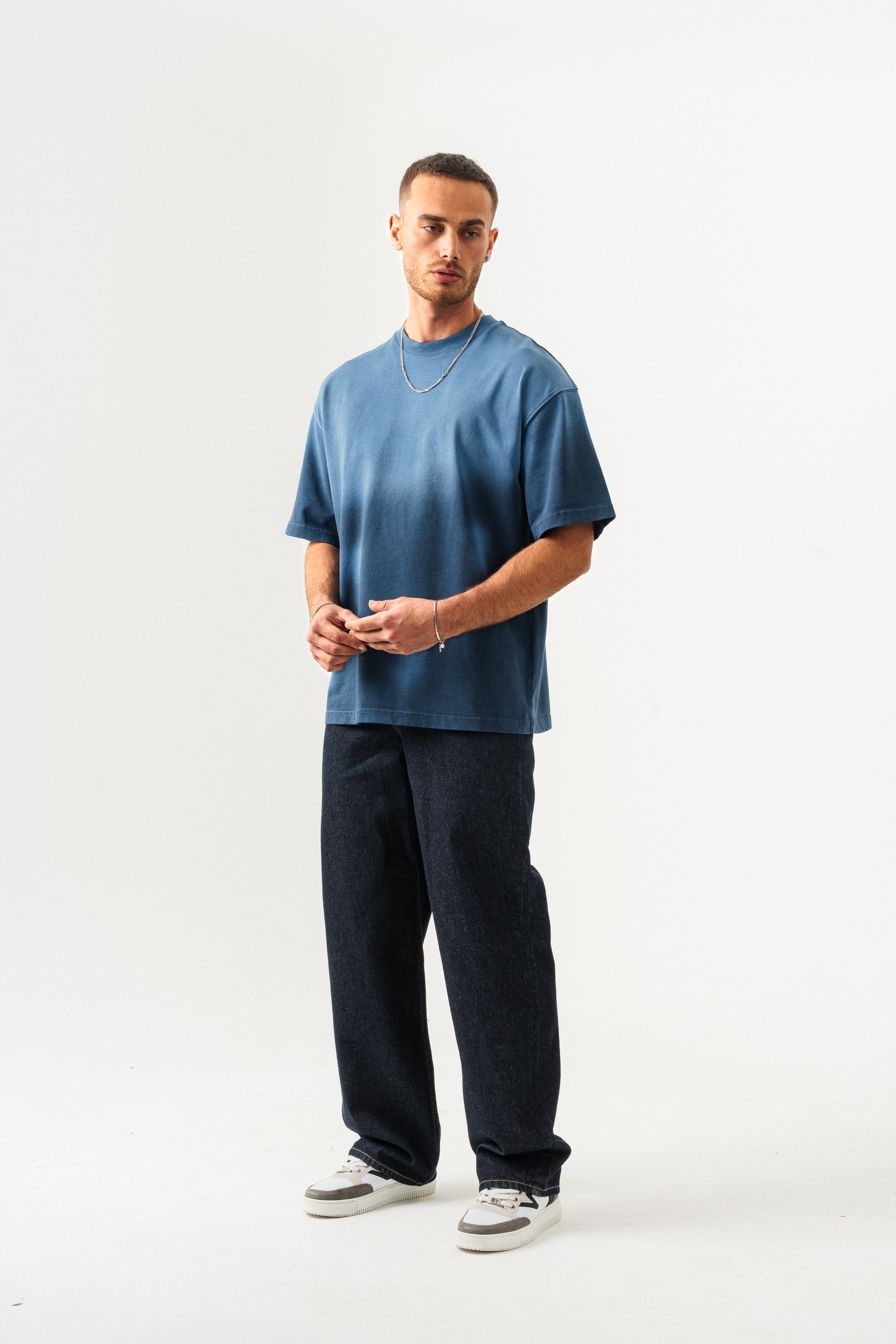 BORZ UNISEX GEÇİŞLİ - YIKAMALI OVERSIZE TİŞÖRT-6