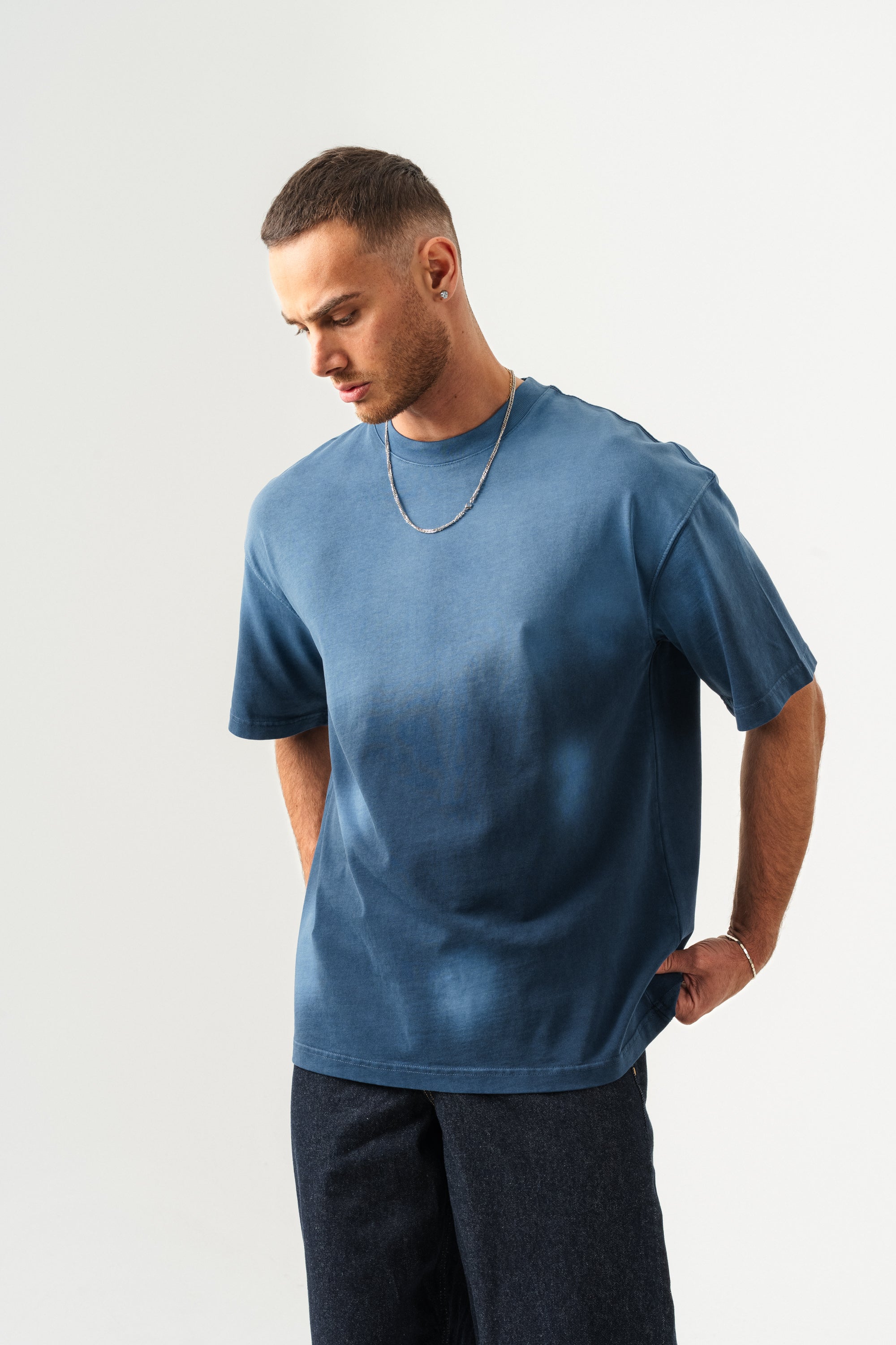 BORZ UNISEX GEÇİŞLİ - YIKAMALI OVERSIZE TİŞÖRT