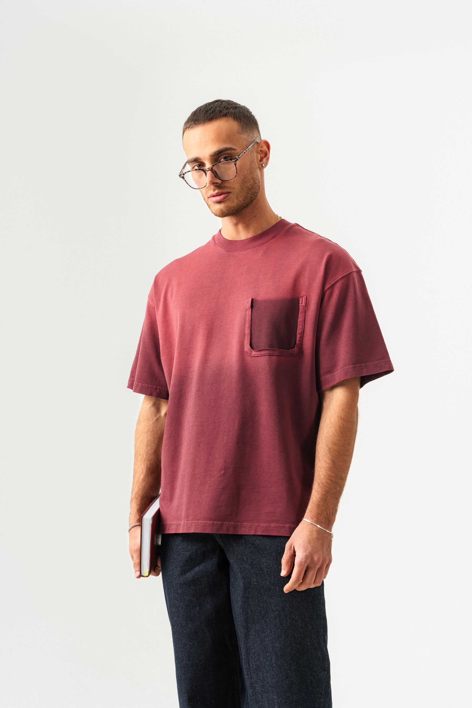 BORZ UNISEX CEPLİ-YIKAMALI OVERSİZE TİŞÖRT