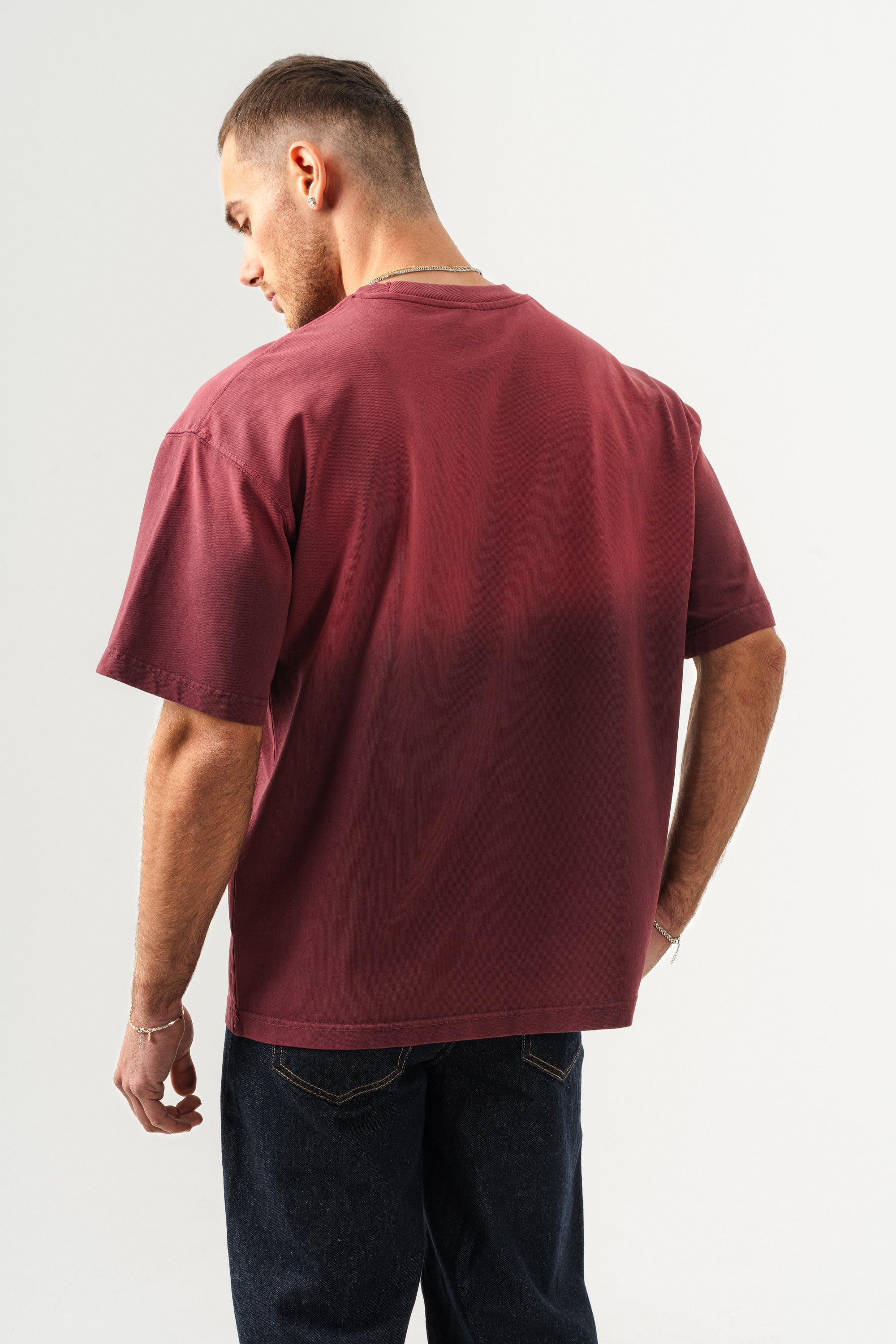 BORZ UNISEX CEPLİ-YIKAMALI OVERSİZE TİŞÖRT-3