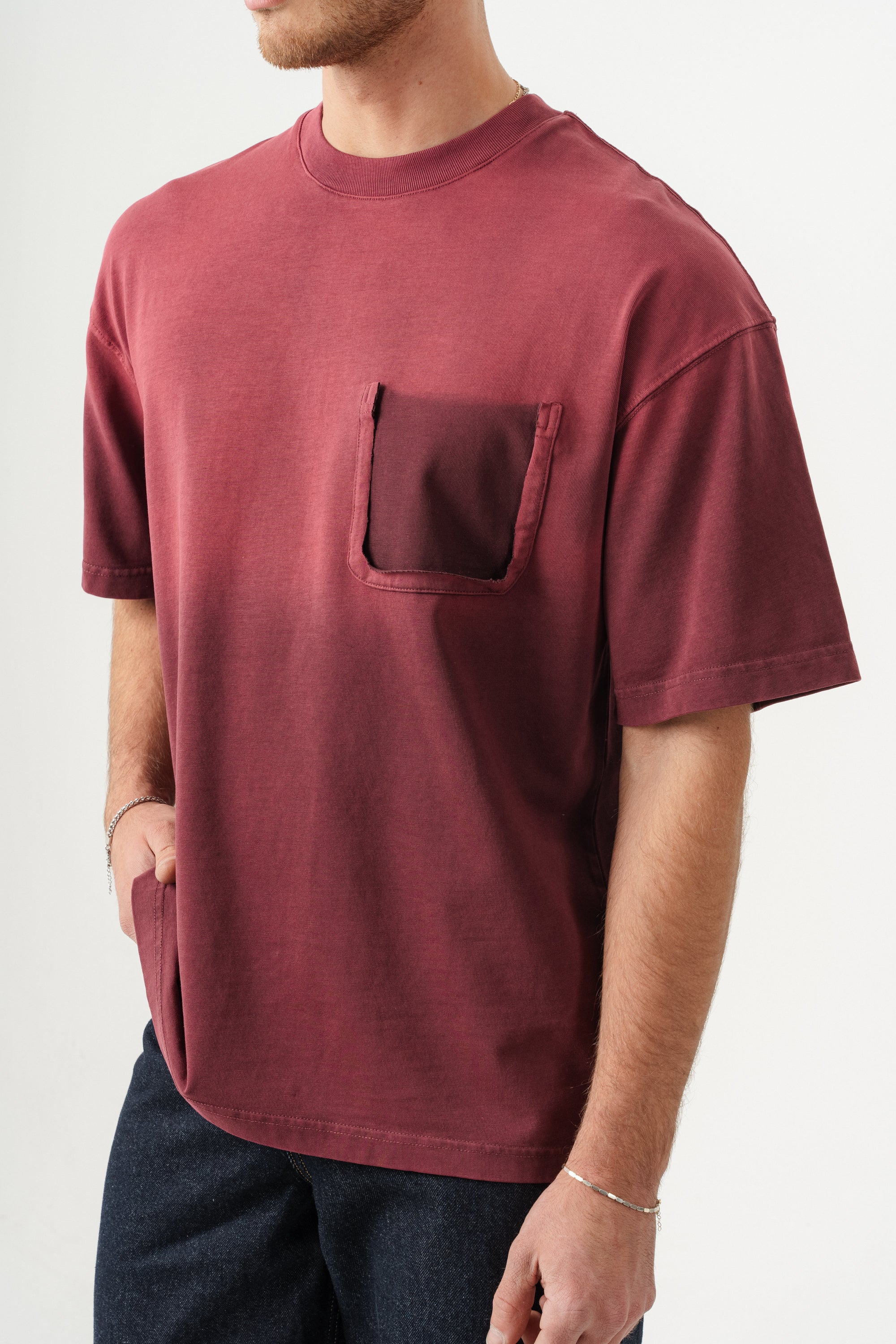 BORZ UNISEX CEPLİ-YIKAMALI OVERSİZE TİŞÖRT-8