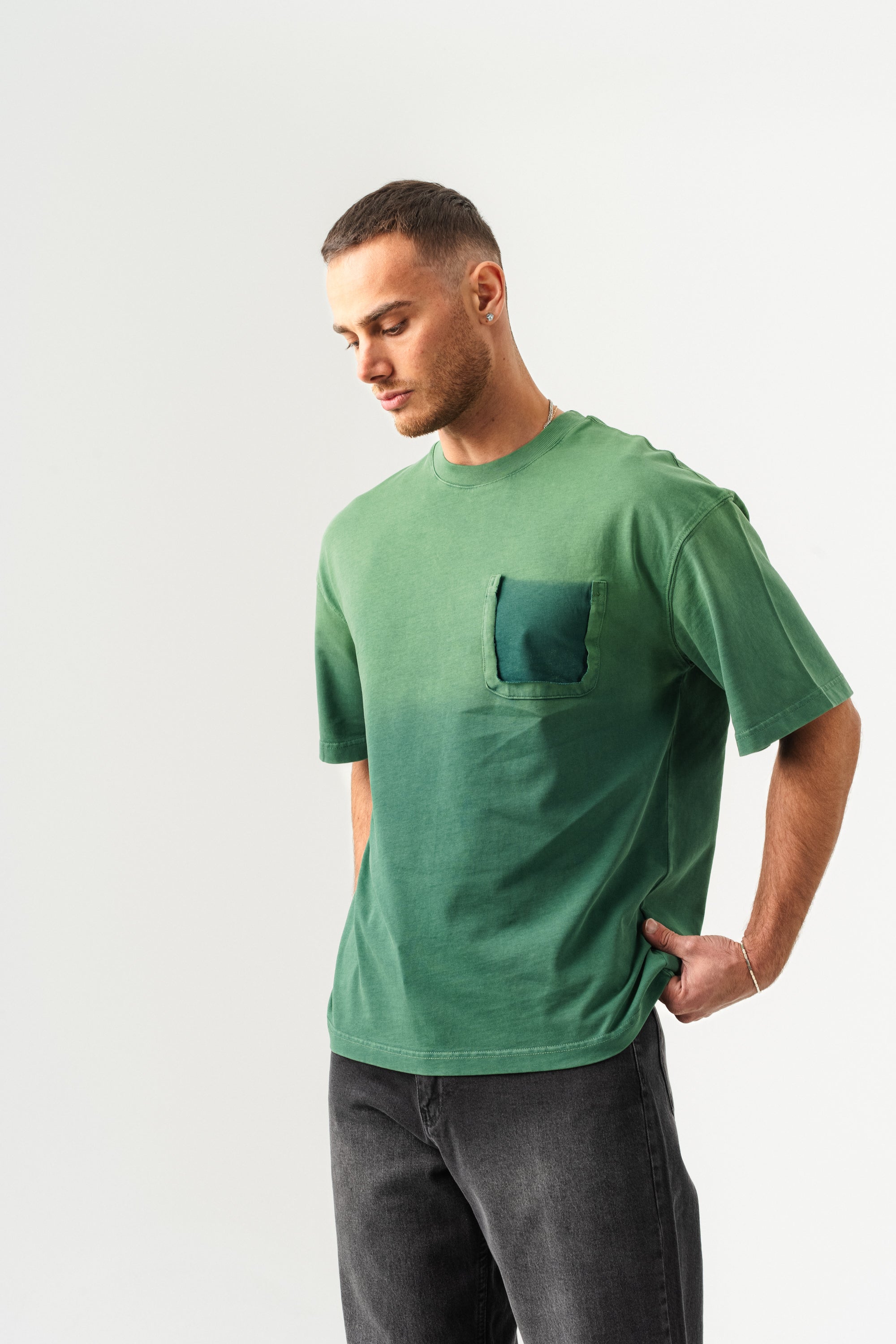 BORZ UNISEX CEPLİ-YIKAMALI OVERSİZE TİŞÖRT-2