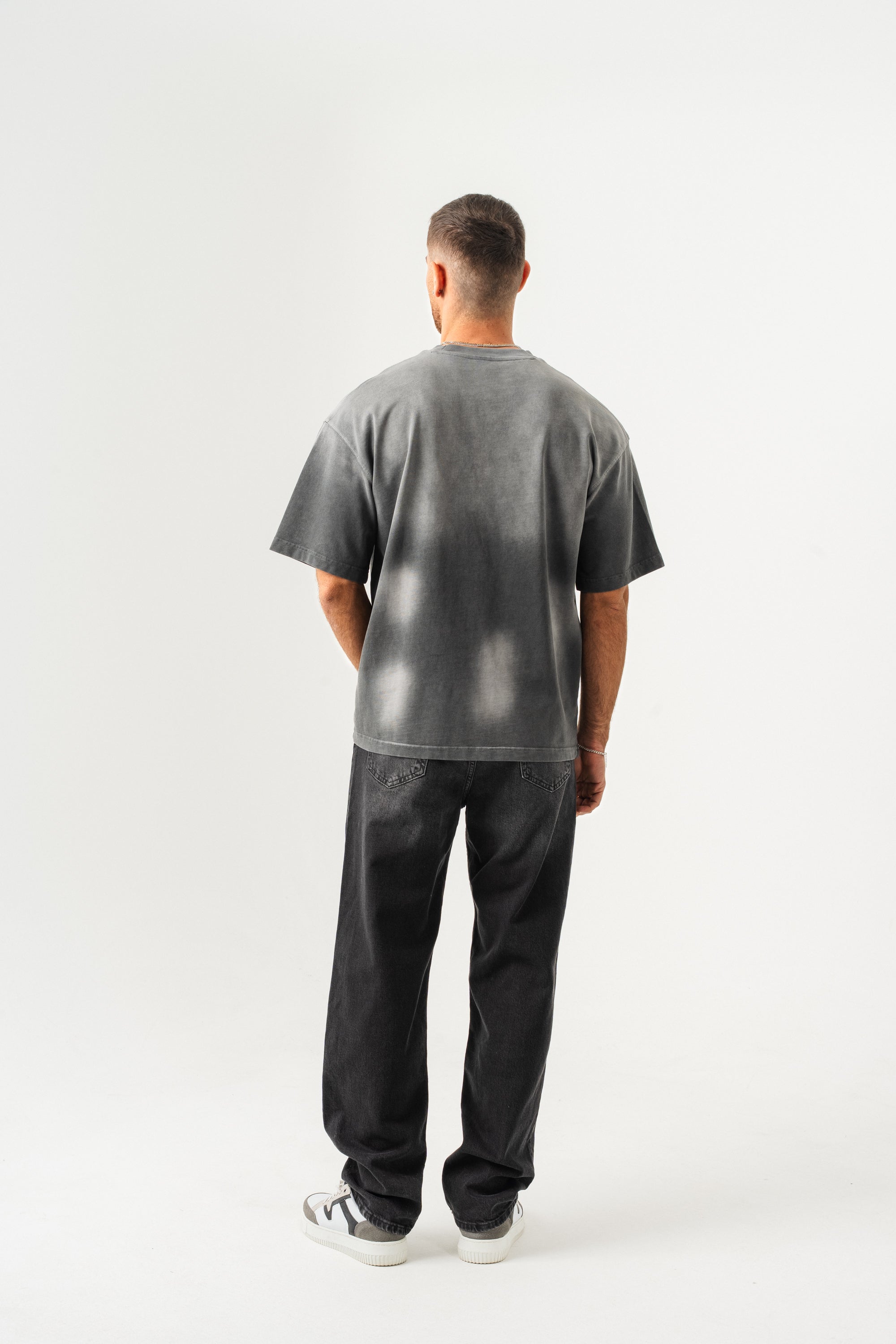 BORZ UNISEX GEÇİŞLİ - YIKAMALI OVERSIZE TİŞÖRT-7