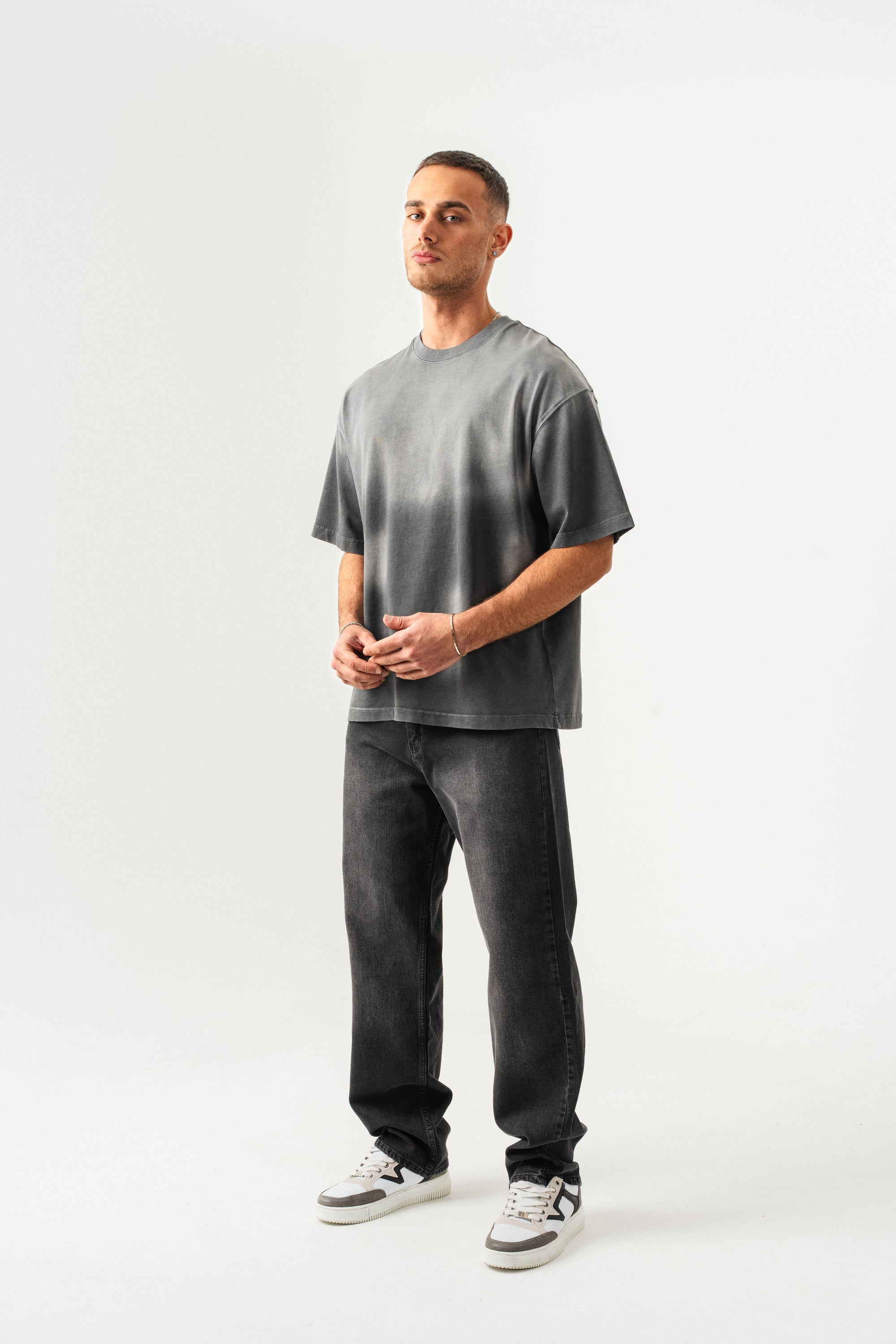 BORZ UNISEX GEÇİŞLİ - YIKAMALI OVERSIZE TİŞÖRT-6
