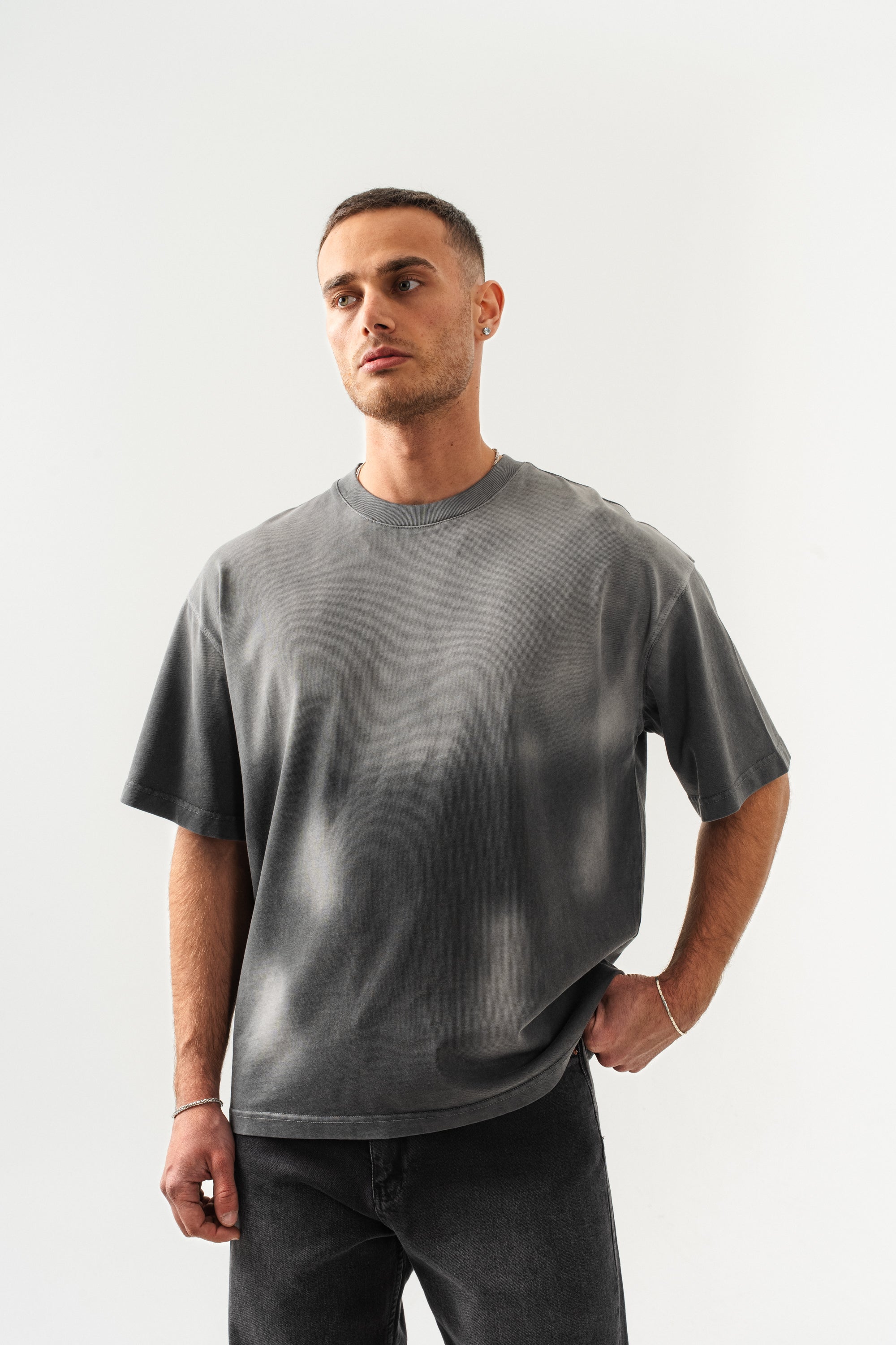 BORZ UNISEX GEÇİŞLİ - YIKAMALI OVERSIZE TİŞÖRT