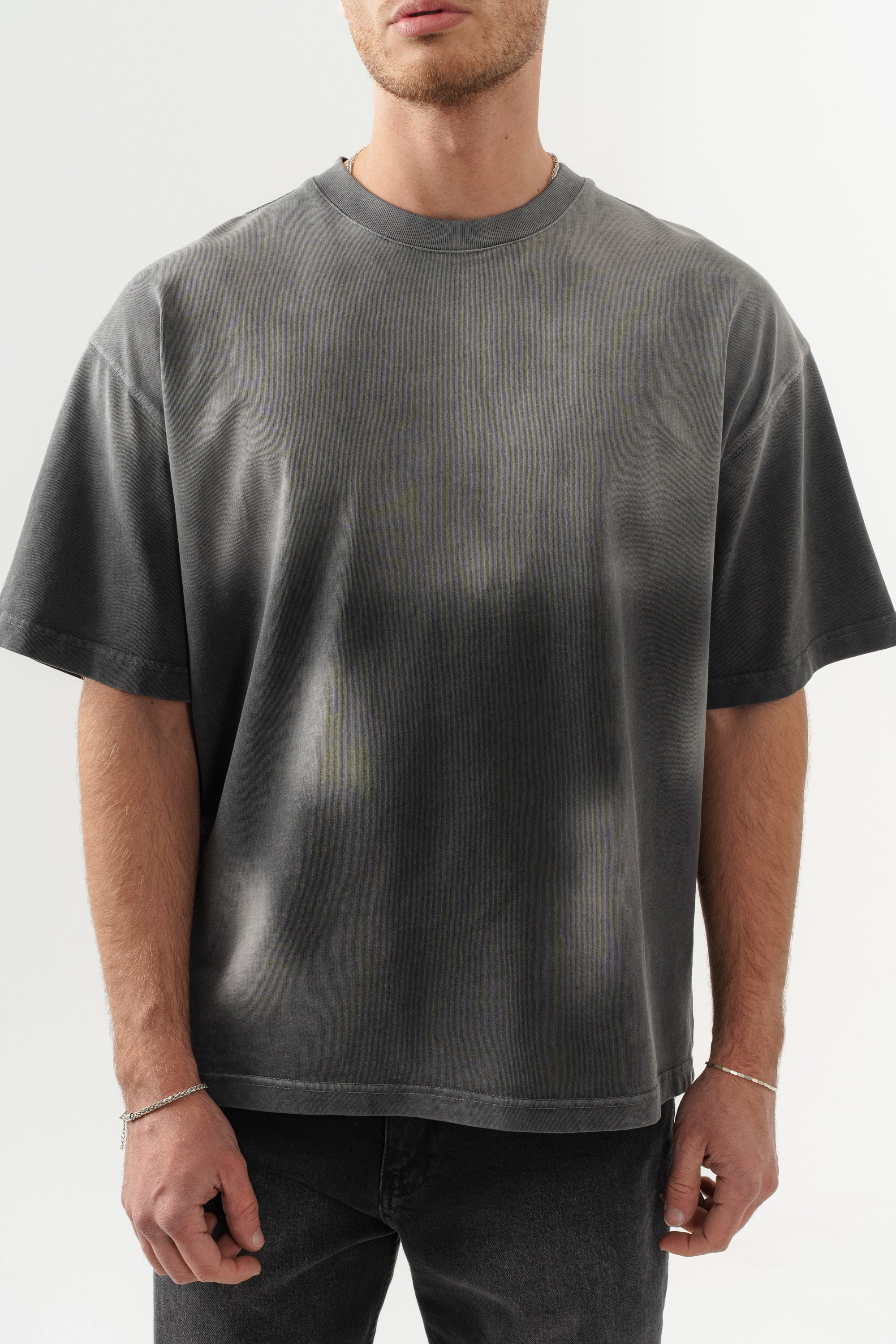 BORZ UNISEX GEÇİŞLİ - YIKAMALI OVERSIZE TİŞÖRT-4