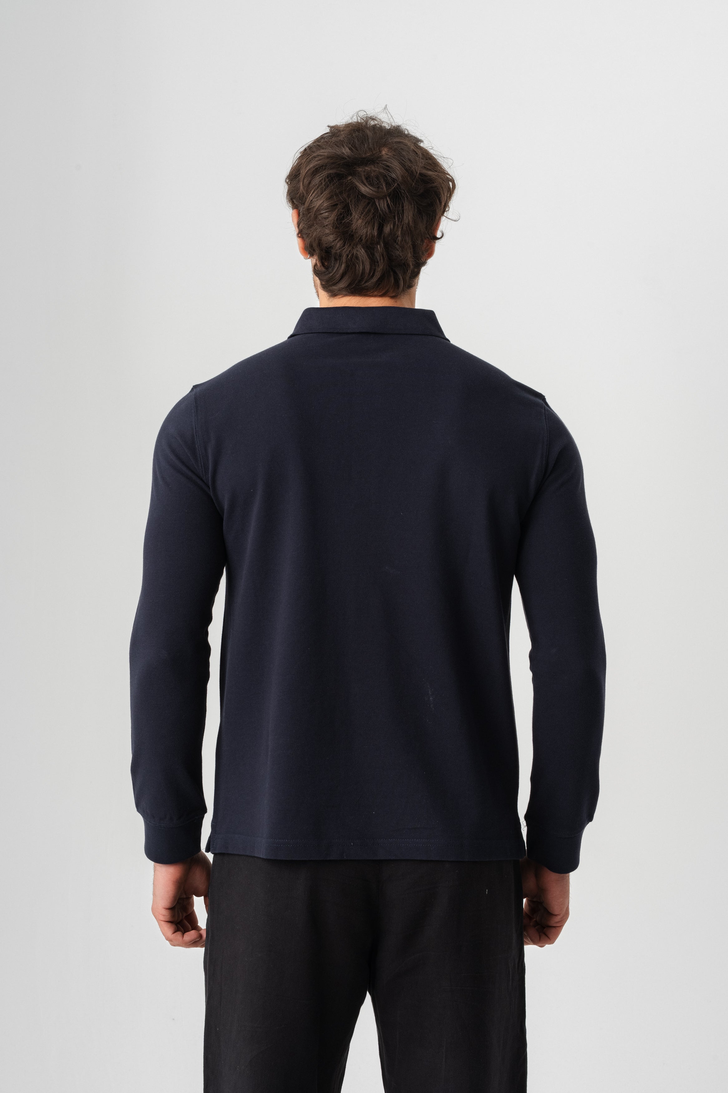 Borz Nakış Detaylı Slim-Fit Polo Yaka T-shirt - Lacivert-4