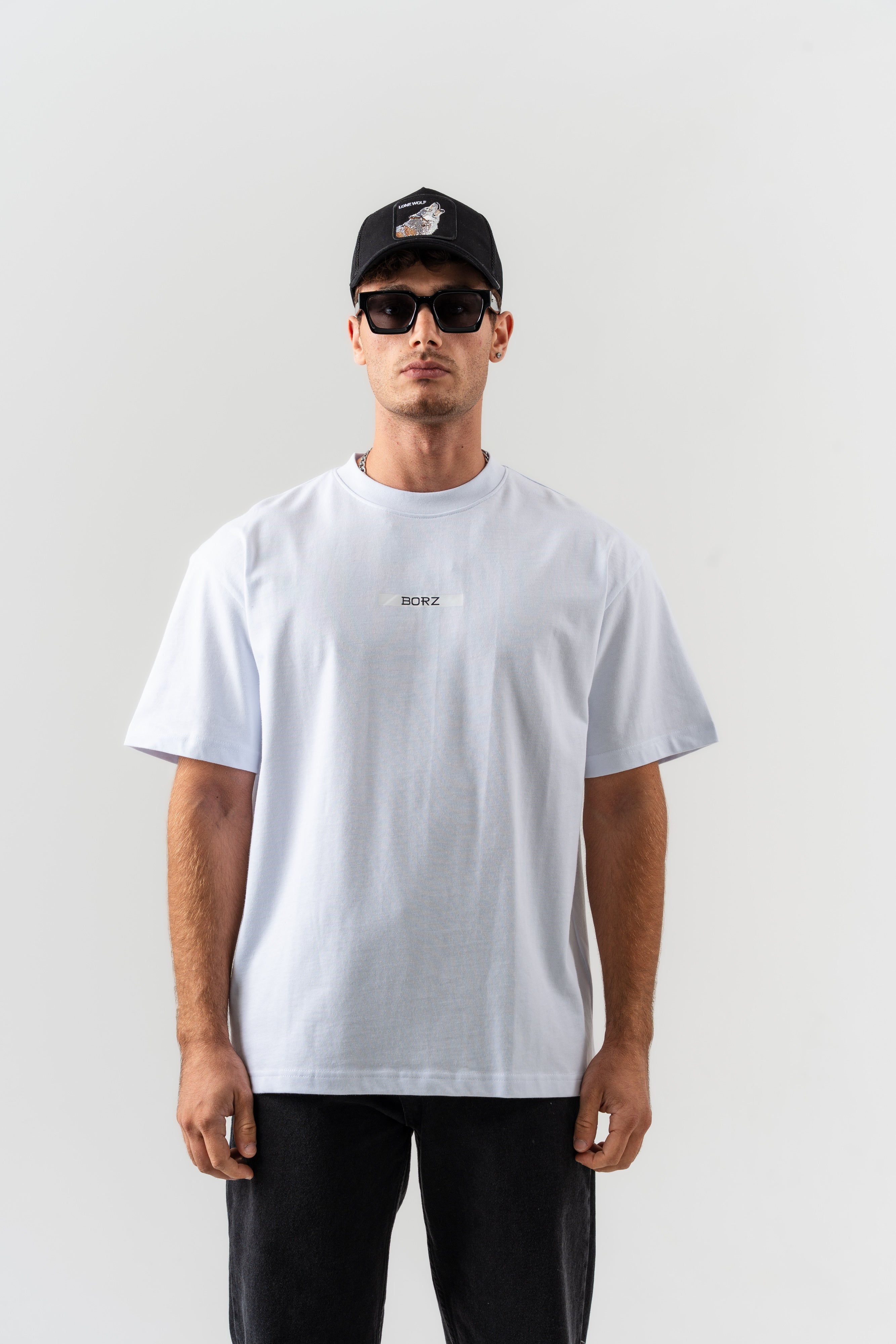 BORZ Renaissance Sırt Baskılı Oversize Kalıp T-shirt - Beyaz-2