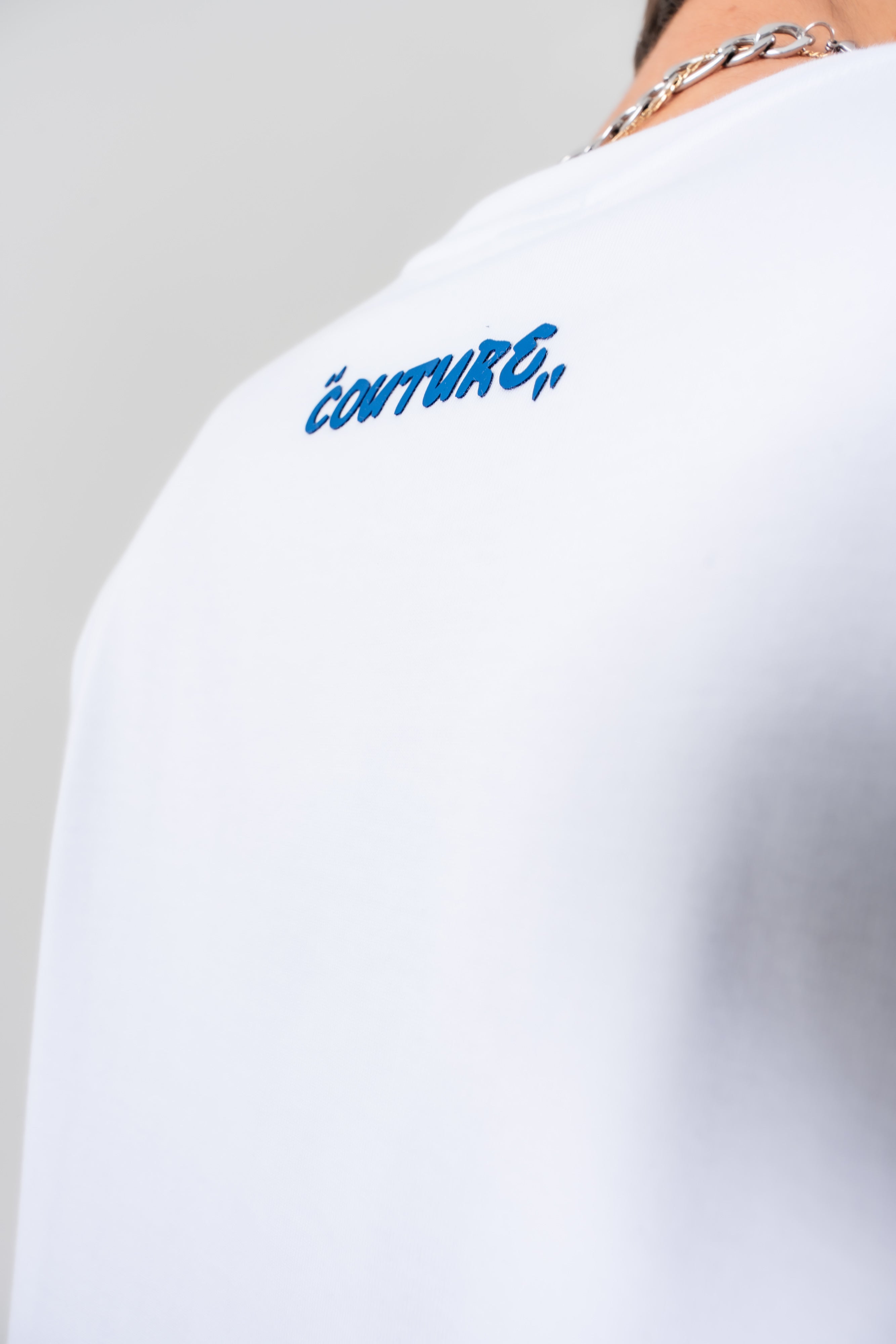 "Best Borz Time" Yazı Detaylı Oversize Kalıp T-shirt - Beyaz-6