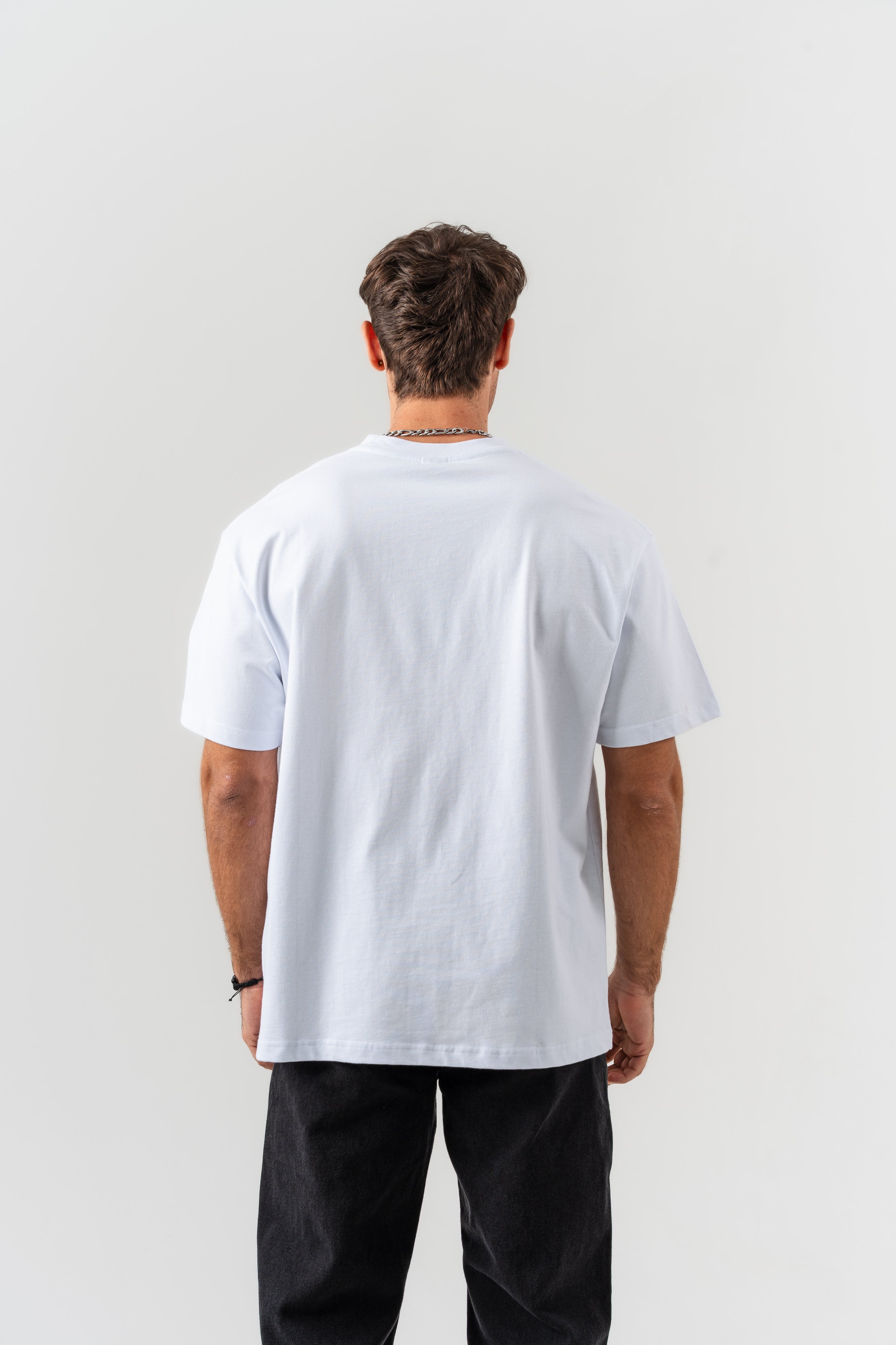 BORZ "See The Big Picture" Yazı Detaylı Oversize Kalıp T-shirt - Beyaz-3