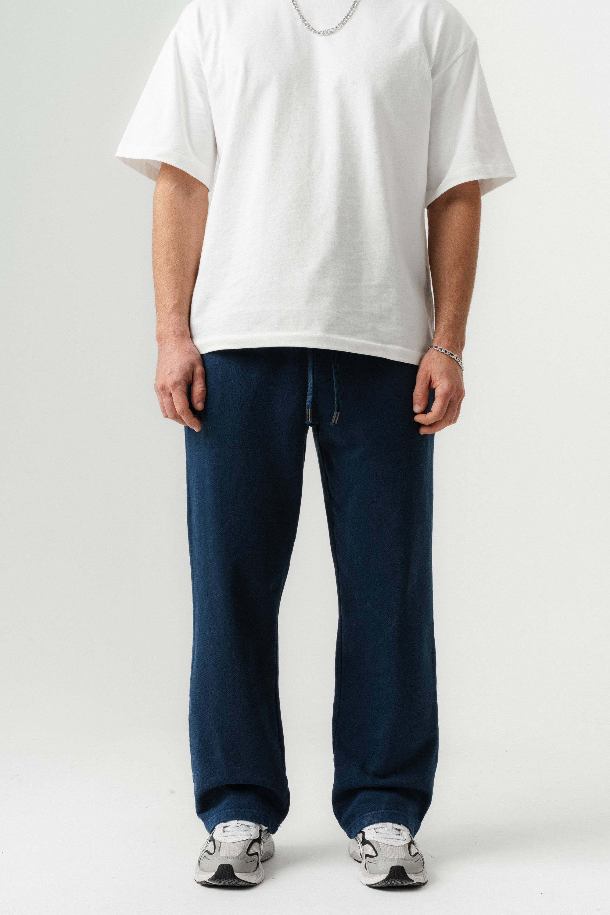 BORZ Yıkamalı Baggy Eşofman Altı - Lacivert-2